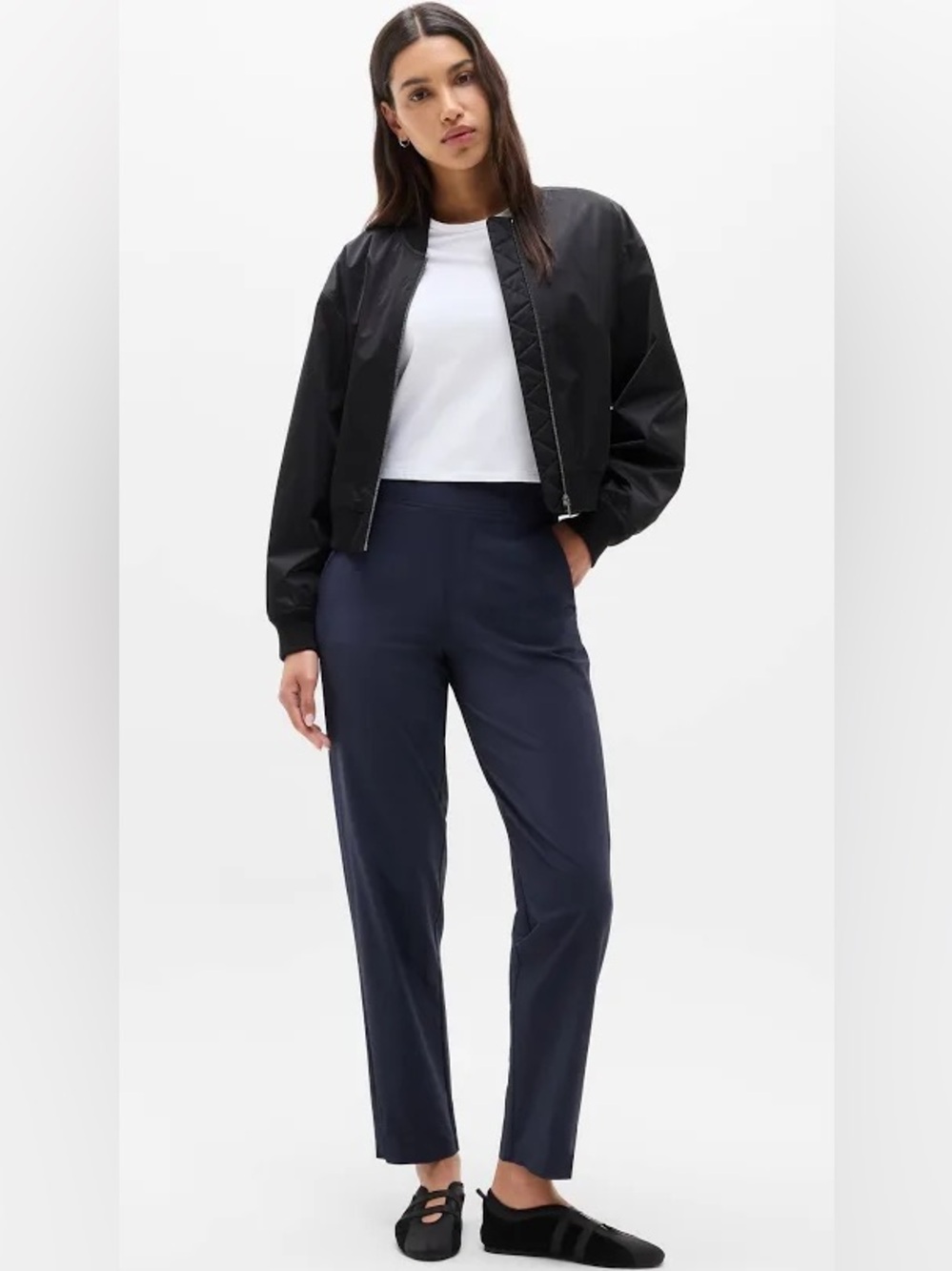Athleta Brooklyn Mid Rise Navy Blue Pants